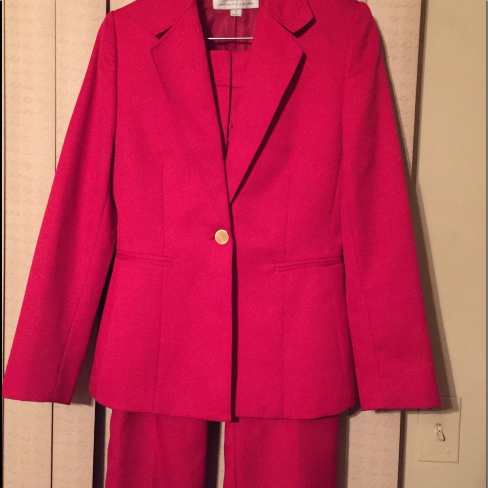 Red Pant suit